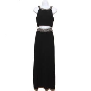 Vintage Jovani 2 pc Prom Dress Formal Size 4 Rhinestone accents